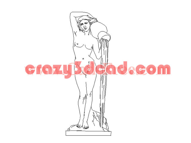 Woman Sculpture CAD Blocks